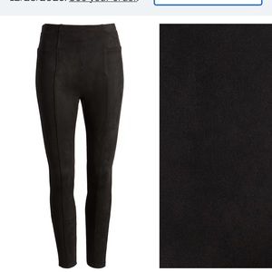 NWT Spanx High Waist Faux Suede Leggings size small. Classic black.